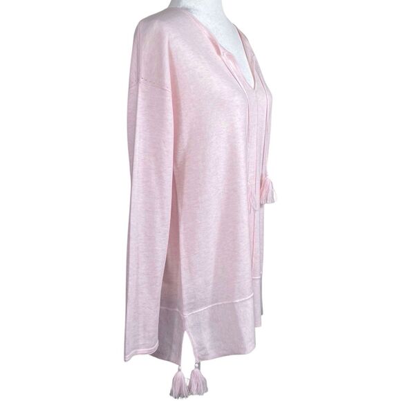 LILLY PULITZER Colene Sweater Size Medium Tassels Pink - Picture 9 of 16